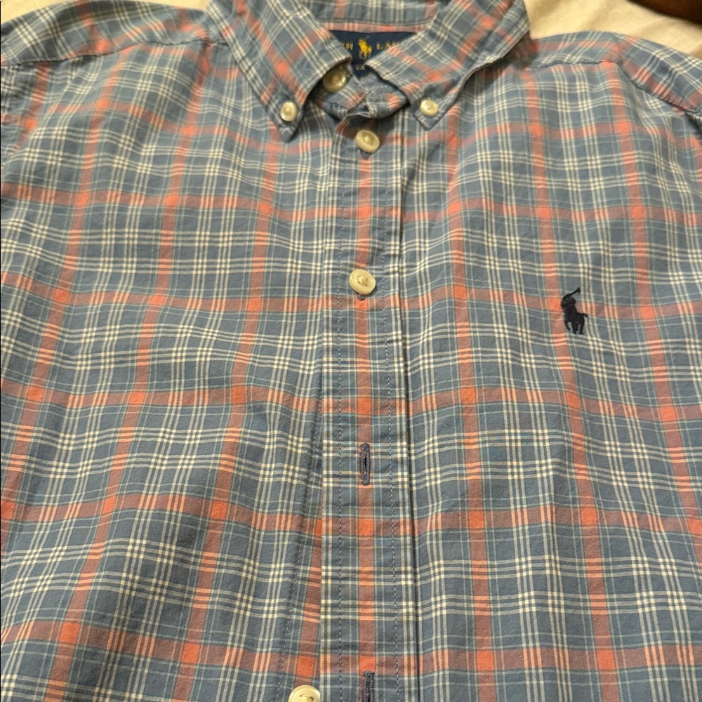Polo by Ralph Lauren boys Casual Blue and Red Check Shirt